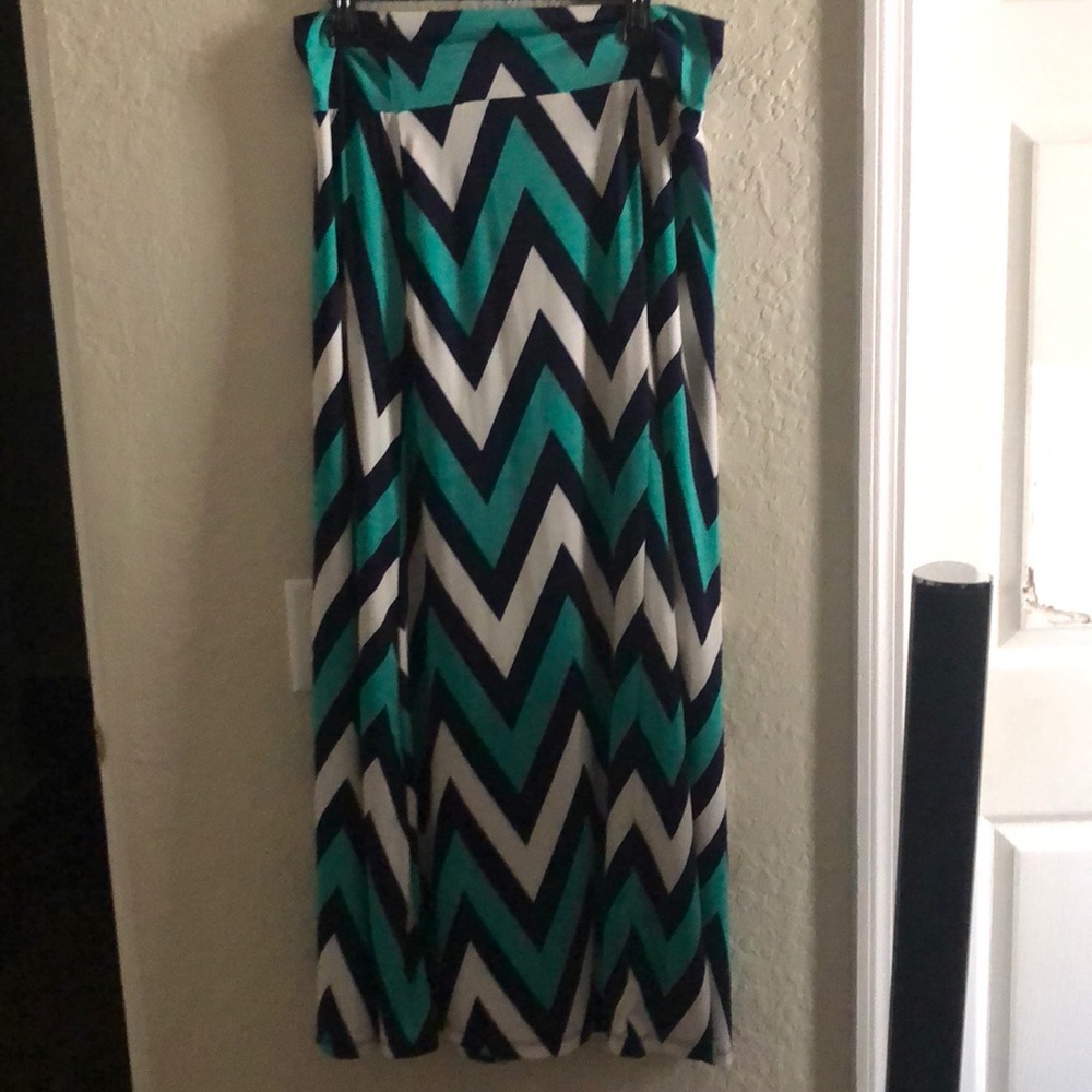Chevron Maxi Skirt